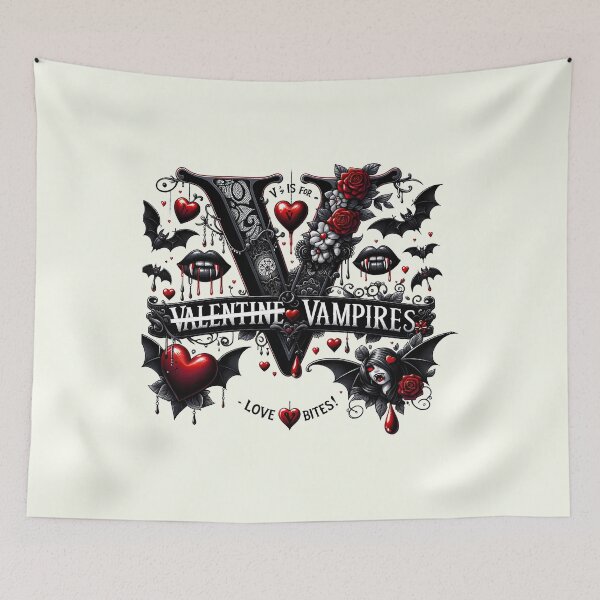 Item preview, V Is For vampires love bites Valentines Day Men Women T-Shirt designed and sold by MAPDDesigns.