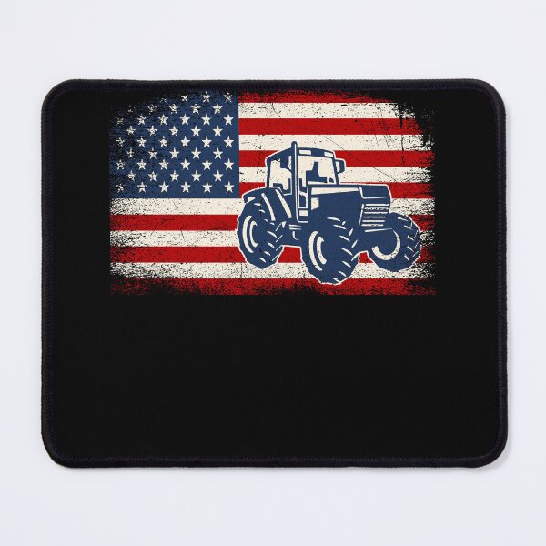 Item preview, Vintage Distressed American US Flag Tractor Patriotic Farmer designed and sold by MobyStickers.