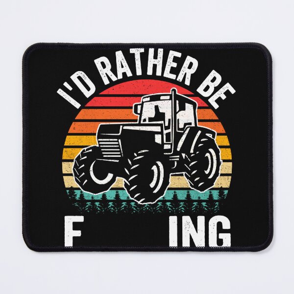 Item preview, I'd Rather Be Farming - Tractor Retro Sunset Funny Farmer designed and sold by MobyStickers.