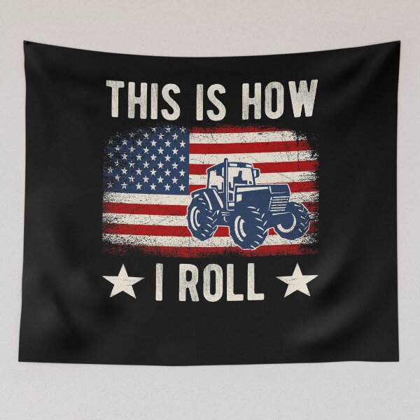 Item preview, This is How I Roll Distressed American USA Flag Funny Farmer designed and sold by MobyStickers.