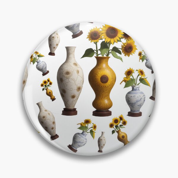 Item preview, Pattern of vases and sunflowers summer and spring collection style designed and sold by Carlos Gudino.