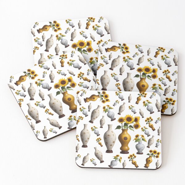Item preview, Pattern of vases and sunflowers summer and spring collection style designed and sold by Carlos Gudino.