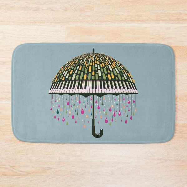 Item preview, Artistic Umbrella Design with Piano Keys and Raindrops  designed and sold by KaleidoNest.
