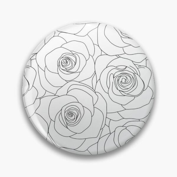 Item preview, Roses valentine theme floral black on white background designed and sold by loravaria.