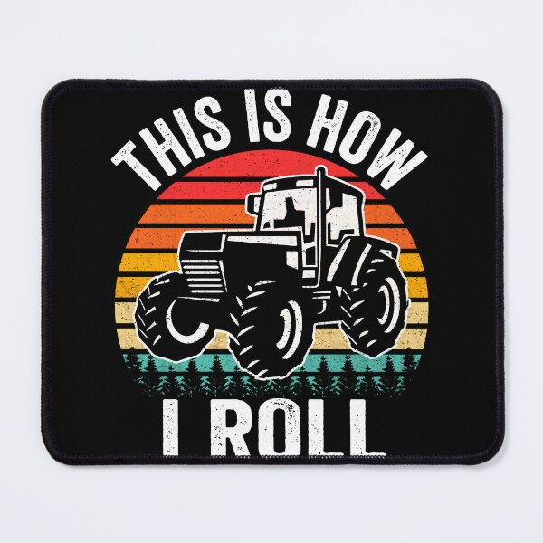 Item preview, This is How I Roll Vintage Tractor Retro Sunset Funny Farmer designed and sold by MobyStickers.
