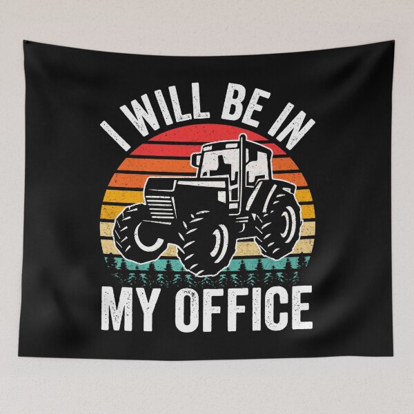 Item preview, I Will Be In My Office - Vintage Tractor Retro Funny Farmer designed and sold by MobyStickers.
