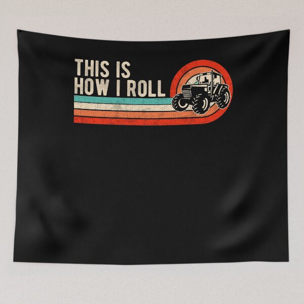 Item preview, This is How I Roll Vintage Tractor Retro Sunset Funny Farmer designed and sold by MobyStickers.