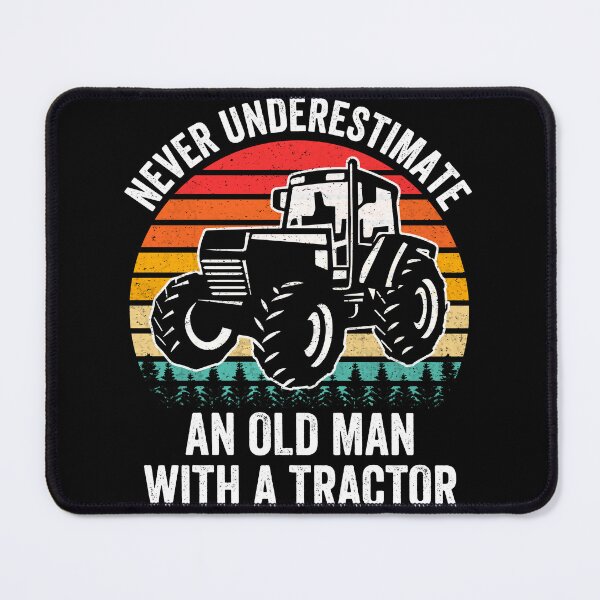 Item preview, Never Underestimate An Old Man With A Tractor - Funny Farmer designed and sold by MobyStickers.