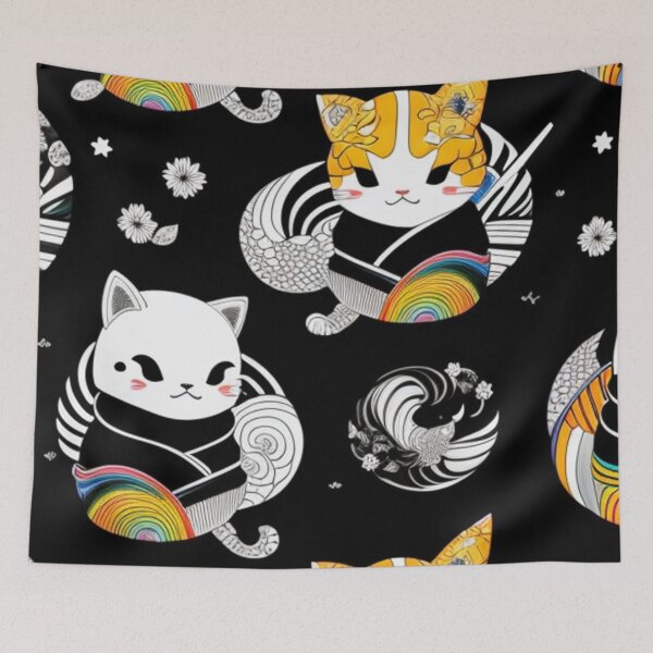 Item preview, Ninja cats designed and sold by Roxburylane.