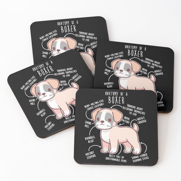 Item preview, Boxer Dog Fawn Anatomy designed and sold by Clara Hollins.