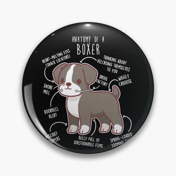 Item preview, Boxer Dog Reverse Brindle Seal Anatomy designed and sold by Clara Hollins.
