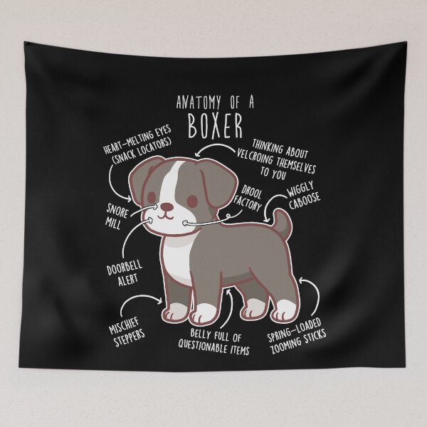 Item preview, Boxer Dog Reverse Brindle Seal Anatomy designed and sold by Clara Hollins.