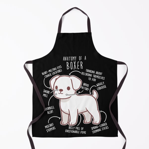 Item preview, Boxer Dog White Anatomy designed and sold by Clara Hollins.