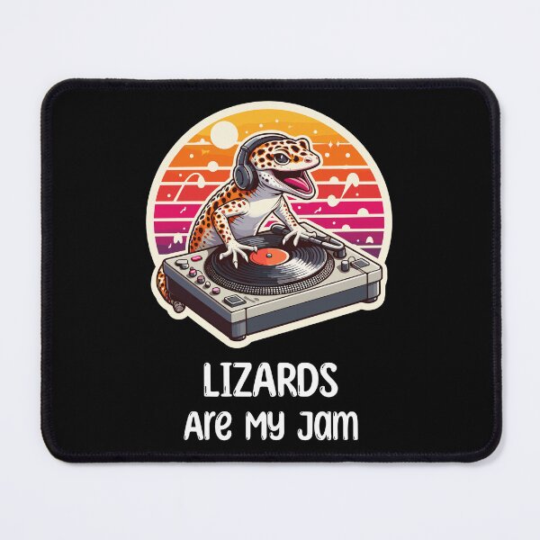 Artikelvorschau, Eidechse DJ Musik Leopard Gecko entworfen und verkauft von DinoKate.