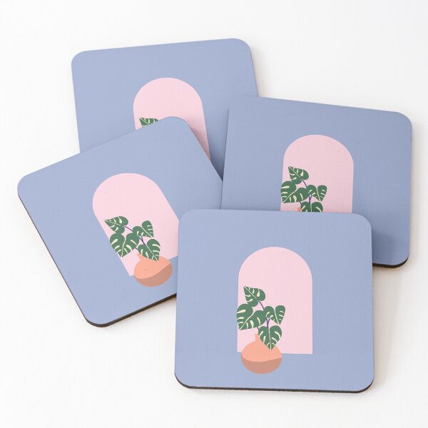 Item preview, Monstera plant and arched window - blue designed and sold by Chigurena.