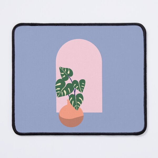 Item preview, Monstera plant and arched window - blue designed and sold by Chigurena.