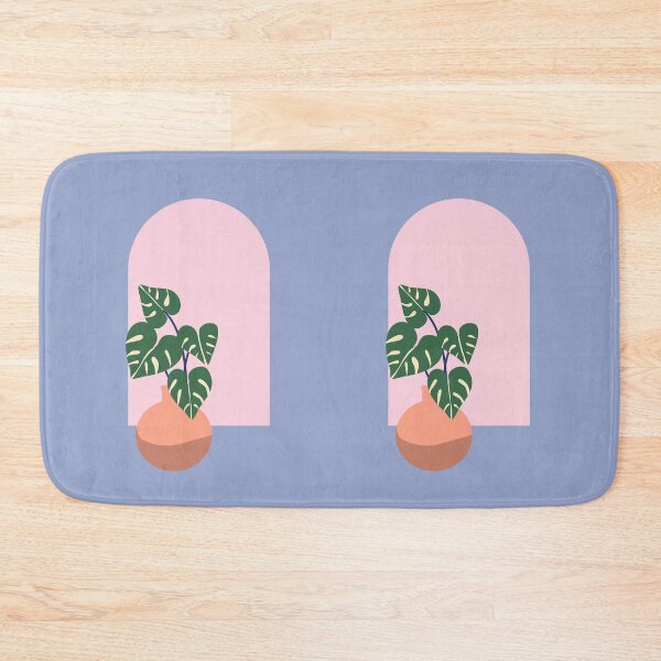 Item preview, Monstera plant and arched window - blue designed and sold by Chigurena.