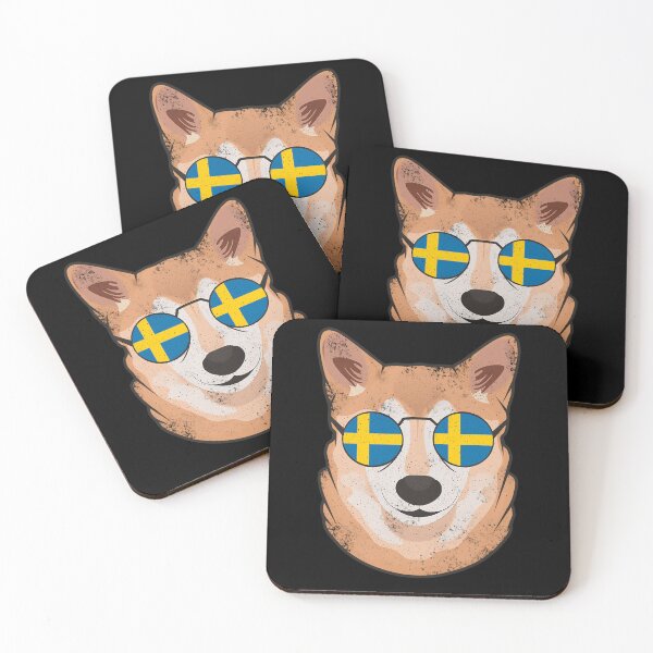 Item preview, Vintage Patriotic Shiba Inu Swedish Flag designed and sold by feether-store.