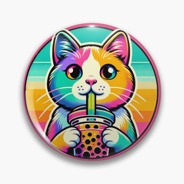 Item preview, Cute Cat Sipping Boba Tea designed and sold by Graffiti-Space.