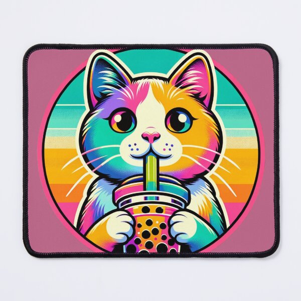 Item preview, Cute Cat Sipping Boba Tea designed and sold by Graffiti-Space.