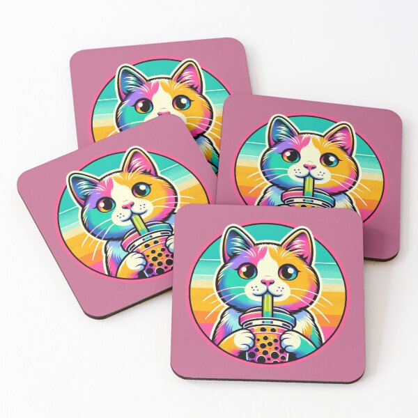 Item preview, Cute Cat Sipping Boba Tea designed and sold by Graffiti-Space.