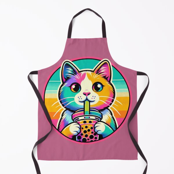 Item preview, Cute Cat Sipping Boba Tea designed and sold by Graffiti-Space.