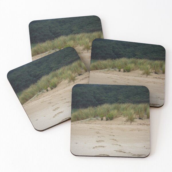 Item preview, Traces in the Sand: Mystical Coastal Landscape with Fog - Limited Photo Print designed and sold by TRex-Landscapes.