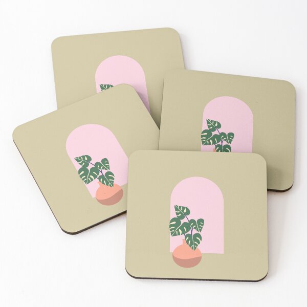 Item preview, Monstera plant and arched window - matcha green designed and sold by Chigurena.