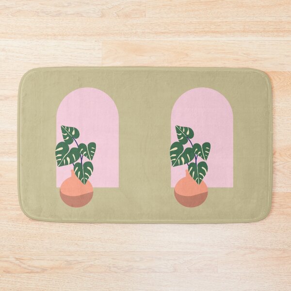 Item preview, Monstera plant and arched window - matcha green designed and sold by Chigurena.