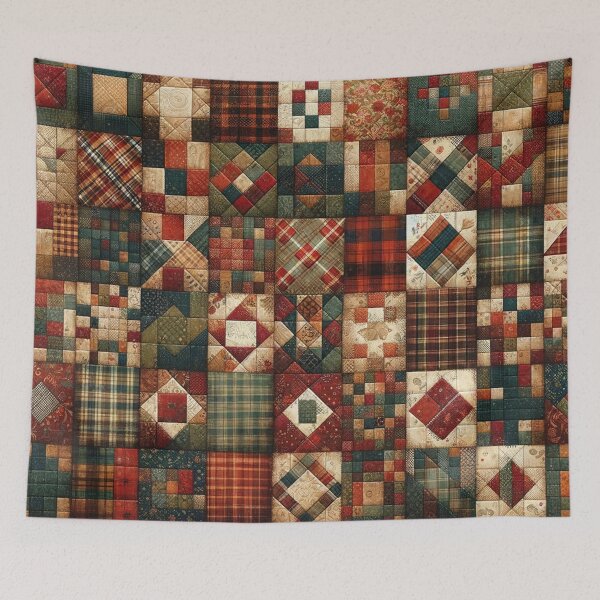 Item preview, Autumn Patchwork Quilt Pattern designed and sold by PinUpPizzazz.