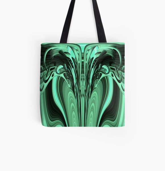 Aqua Dragon 1 by Cecile Grace Charles All Over Print Tote Bag