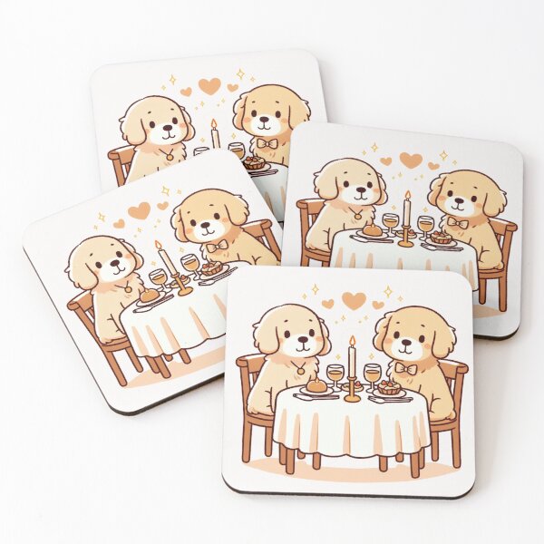 Item preview, Golden Retrievers Romantic Dinner Valentine's Day designed and sold by LemuellTrends.
