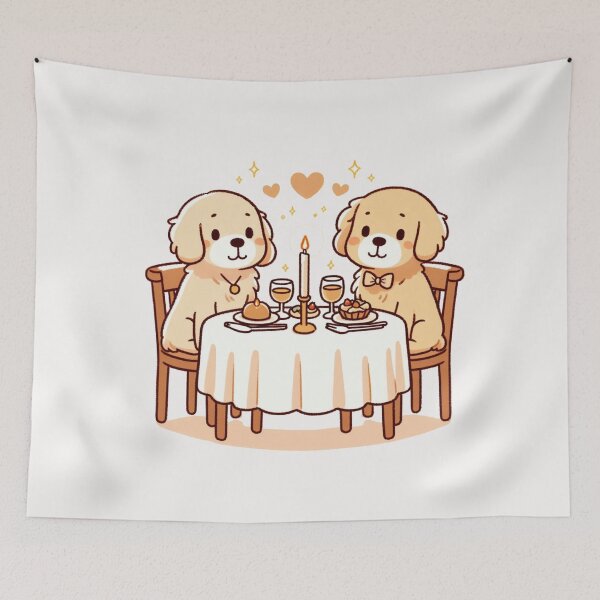 Item preview, Golden Retrievers Romantic Dinner Valentine's Day designed and sold by LemuellTrends.
