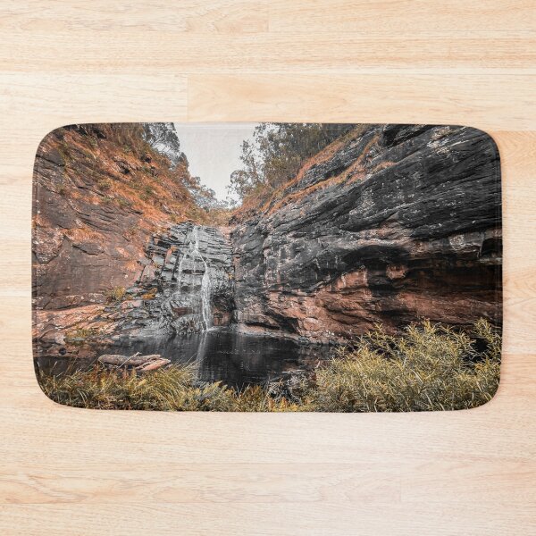 Item preview, Hidden Waterfall in the Gorge: Mystical Photographic Print of Australia's Red Rock Formations designed and sold by TRex-Landscapes.