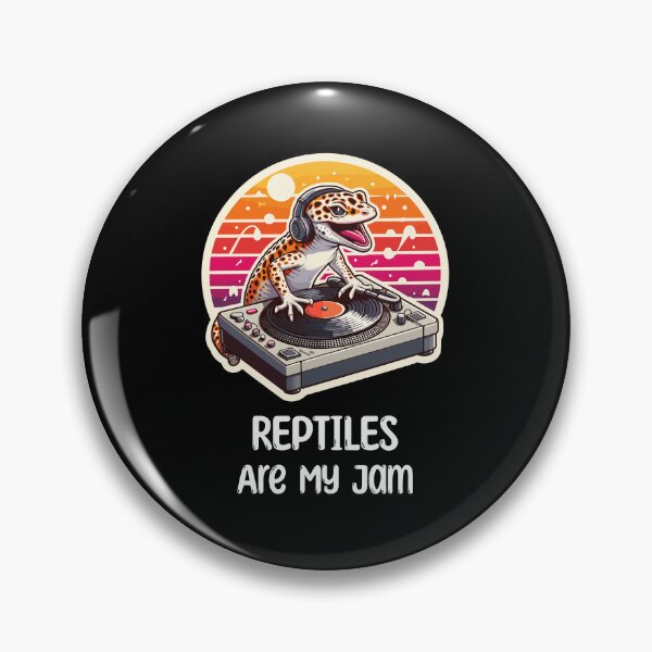 Artikelvorschau, Leopardgecko DJ Musik Reptil entworfen und verkauft von DinoKate.