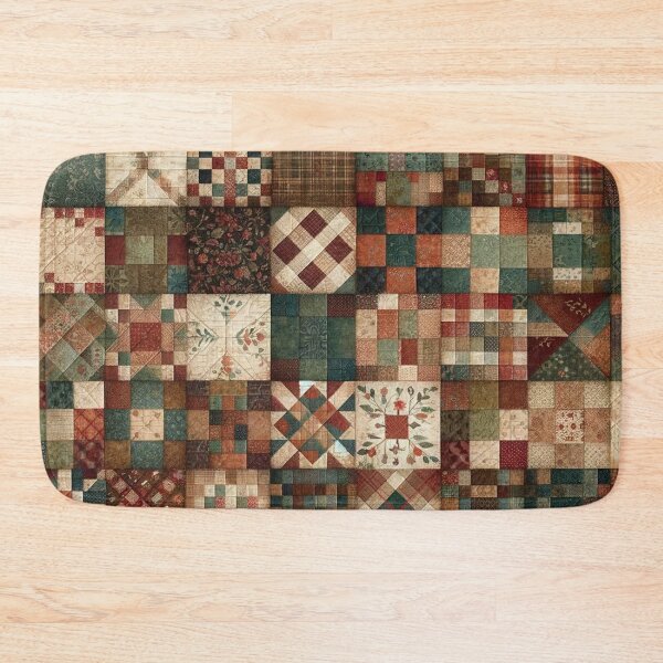 Item preview, Fall Colored Patchwork Pattern designed and sold by PinUpPizzazz.