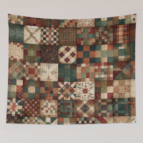 Item preview, Fall Colored Patchwork Pattern designed and sold by PinUpPizzazz.