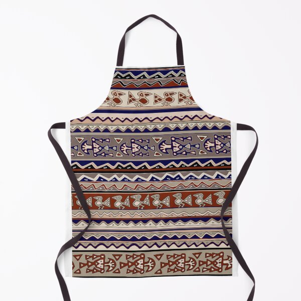 Item preview, Peruvian Inca Folk Art Warriors - Rust Ivory Black Tan designed and sold by Esprit-Mystique.