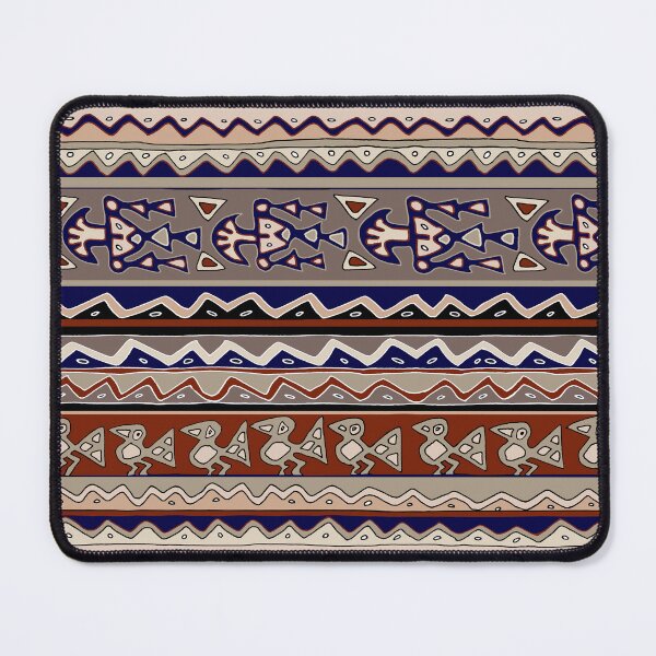 Item preview, Peruvian Inca Folk Art Warriors - Rust Ivory Black Tan designed and sold by Esprit-Mystique.