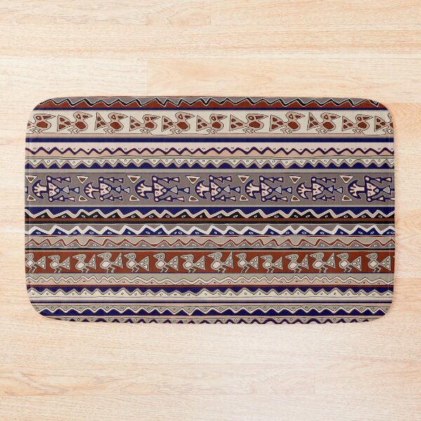 Item preview, Peruvian Inca Folk Art Warriors - Rust Ivory Black Tan designed and sold by Esprit-Mystique.