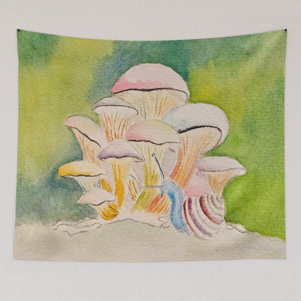Item preview, Mushrooms and Snail designed and sold by BlueCanna.