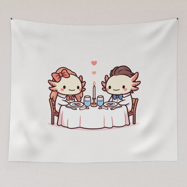 Item preview, Axolotl Romantic Dinner Valentine's Day designed and sold by LemuellTrends.