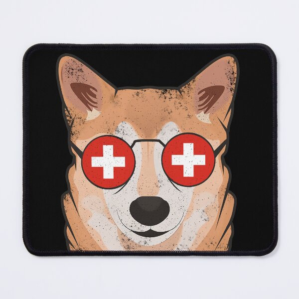 Item preview, Vintage Patriotic Shiba Inu Swiss Flag designed and sold by feether-store.