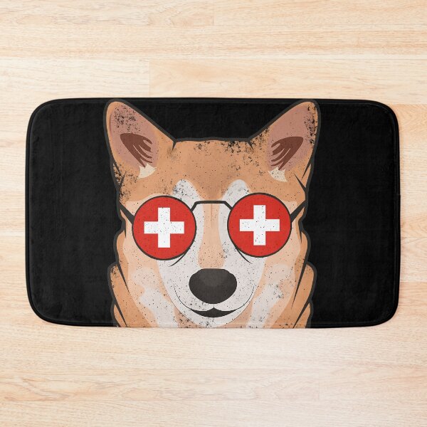 Item preview, Vintage Patriotic Shiba Inu Swiss Flag designed and sold by feether-store.