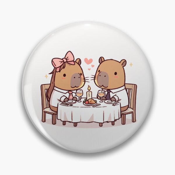 Item preview,  Capybara Romantic Dinner Valentine's Day designed and sold by LemuellTrends.
