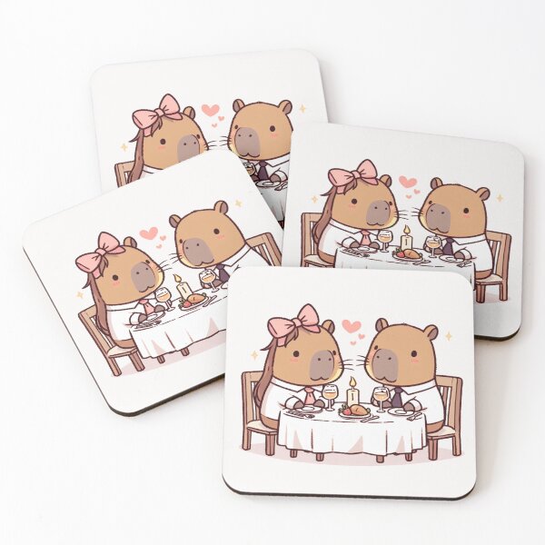 Item preview,  Capybara Romantic Dinner Valentine's Day designed and sold by LemuellTrends.