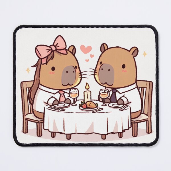 Item preview, Capybara Romantic Dinner Valentine's Day designed and sold by LemuellTrends.
