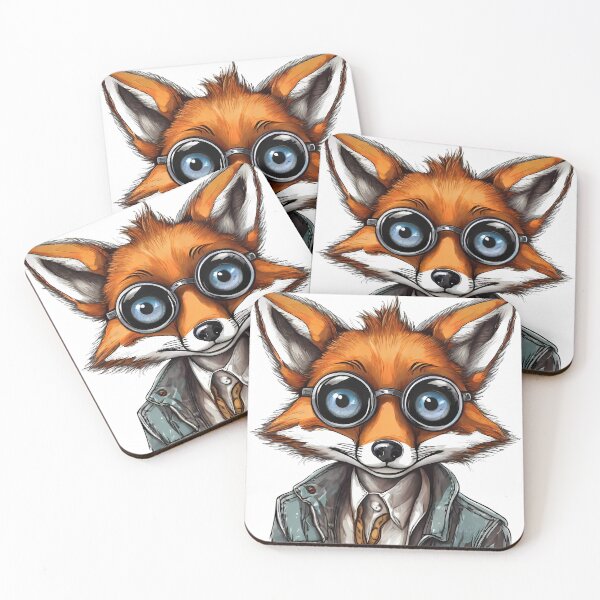 Item preview, Hipster Fox in Steampunk Goggles designed and sold by techiwebicodi.