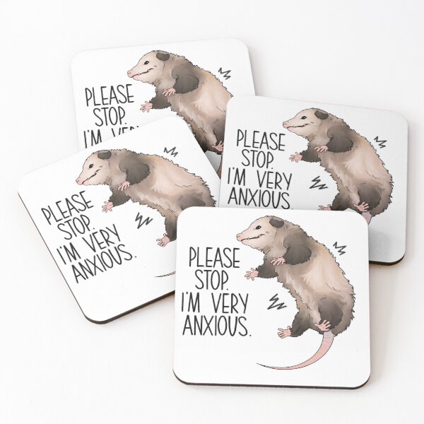 Item preview, Please Stop, I'm Very Anxious Opossum designed and sold by chocobuh.