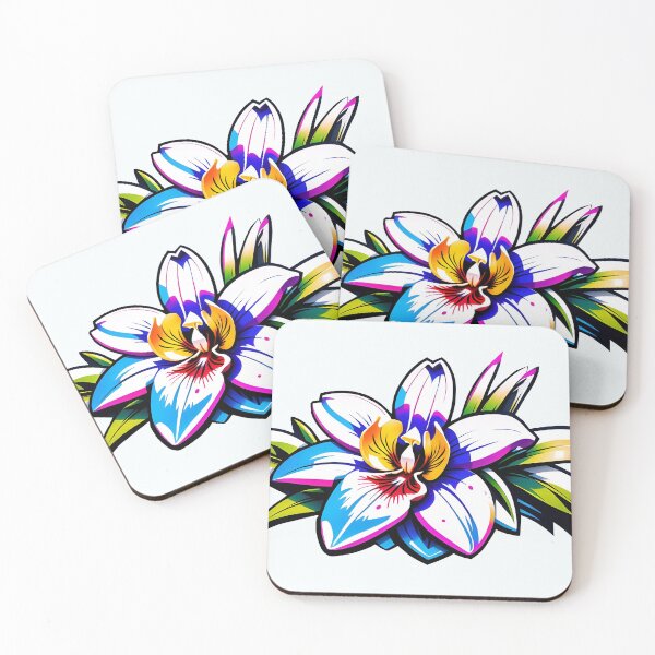 Item preview, Colorful painted Orchid Flower designed and sold by DisneyKrayzie.